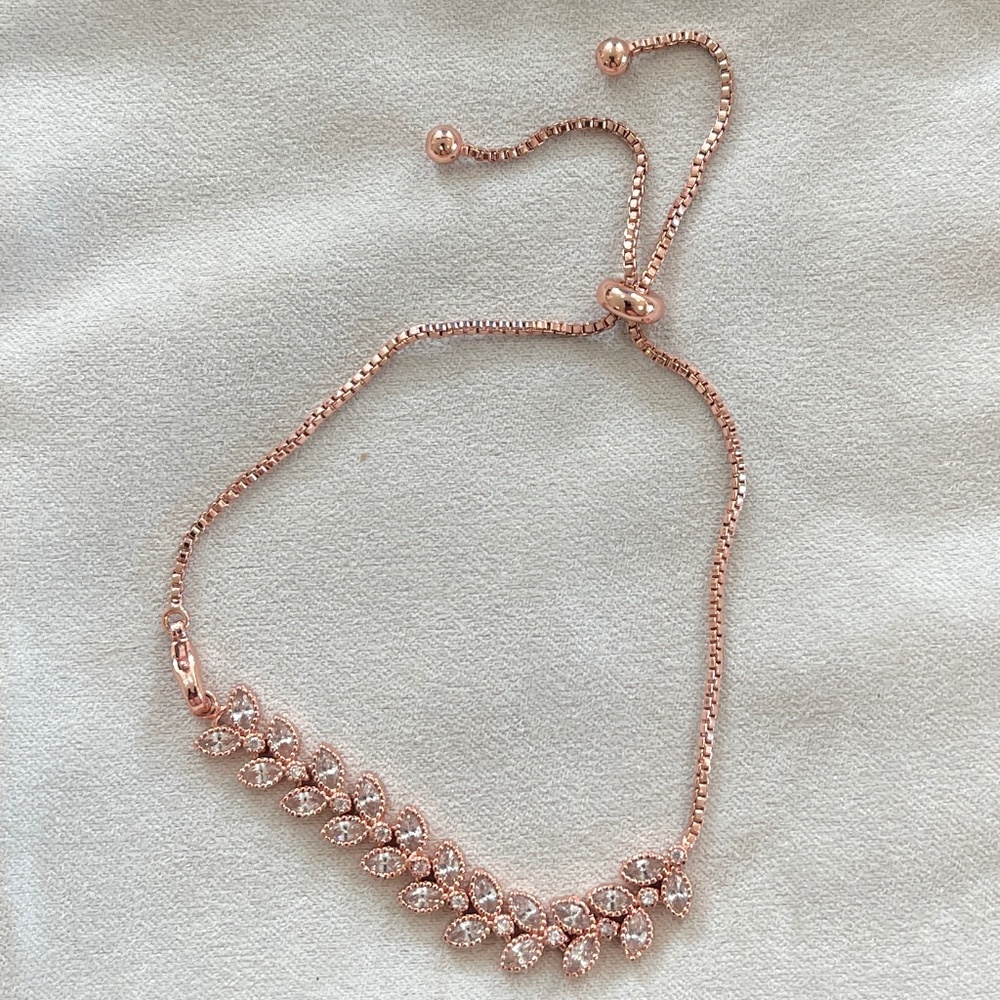 Rose Gold Sliding Bead Adjustable Bracelet